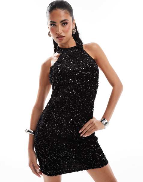 Threadbare - Robe courte à sequins - Noir - view 1