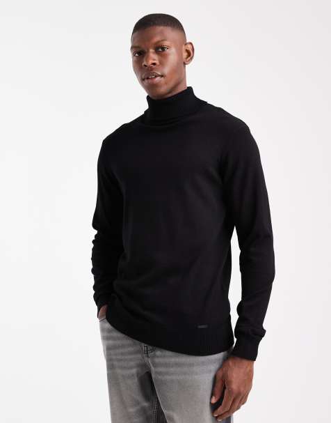 Threadbare roll neck jumper in black - view 1