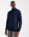 [Threadbare] Threadbare roll neck jumper in navy 2XL NAVY