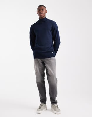 Threadbare Roll Neck Sweater In Blue