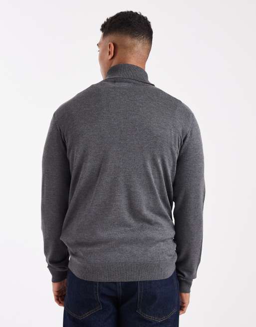 Threadbare – Rollkragenpullover in Anthrazit, 3 von 5