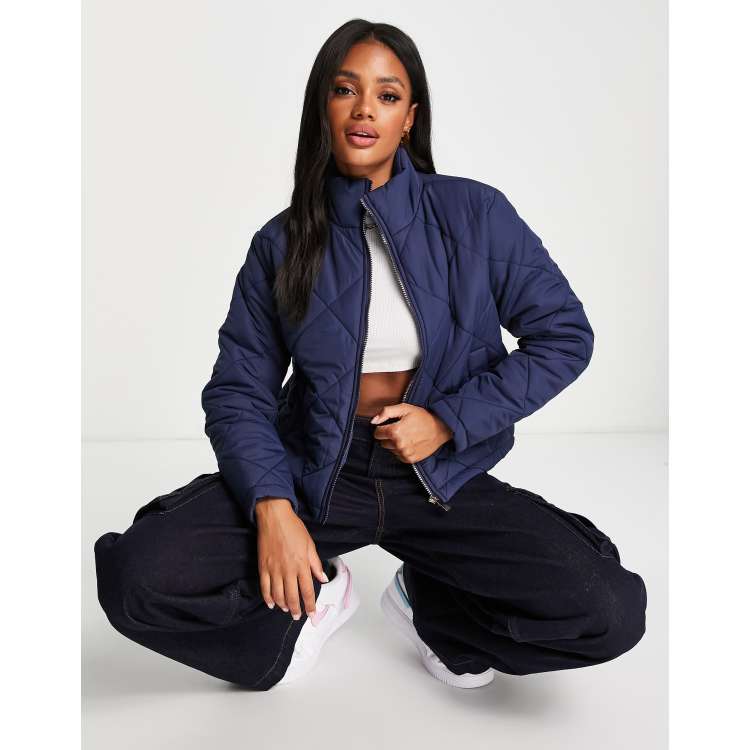 Womens navy puffer sale