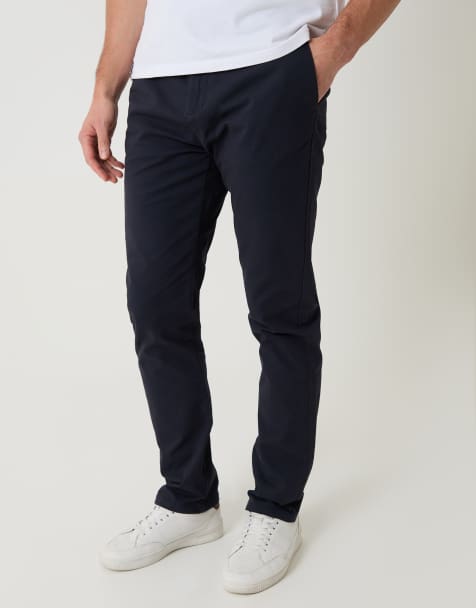 Threadbare – Schmal geschnittene Chinohose in Marineblau - view 1