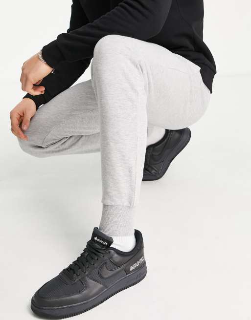 Threadbare – Schmal geschnittene Jogginghose in Hellgrau