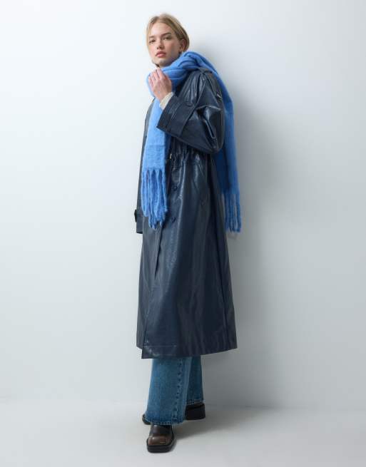 Threadbare sciarpa oversize blu cobalto, 2 di 4