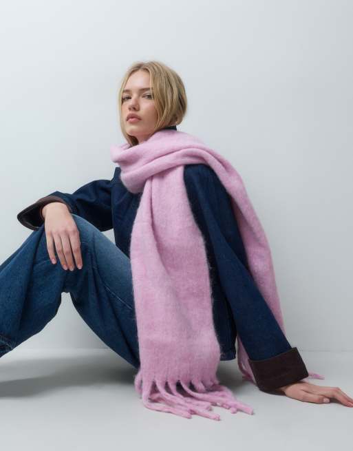 Threadbare sciarpa oversize rosa, 3 di 5