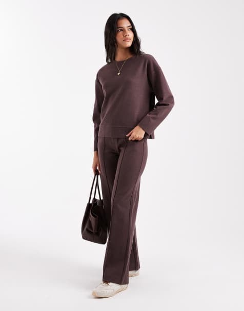 Threadbare – Set aus weichem Baumwoll-Jersey in Schokobraun - view 1