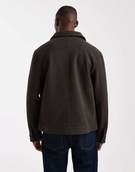 Threadbare shacket with front pockets in chocolate brown, 5 of 5