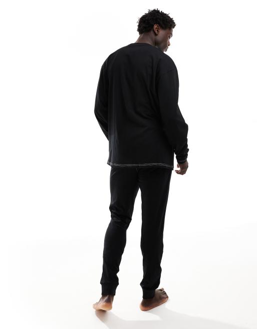 Threadbare - Shiv - Loungeset met korte mouwen in zwart, 2 van 4