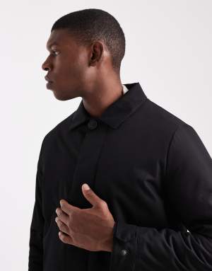 Threadbare short button down mac in black