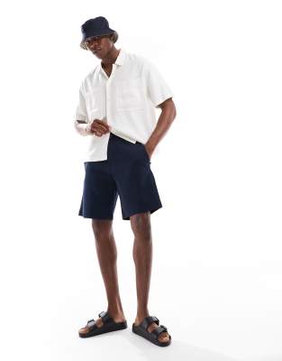 Threadbare - Short chino - Bleu marine
