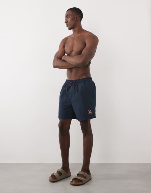 Threadbare - Short de bain à imprimé palmier - Bleu marine, 2 de 5