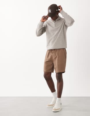 Threadbare - Short en lin mélangé - Marron
