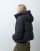 Threadbare short puffer jacket with hood in black