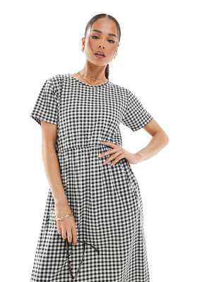 Threadbare Short Sleeve Jersey Midi Dress With Pockets