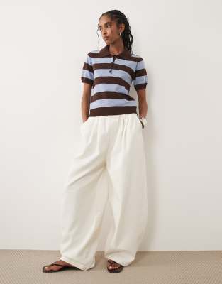 Threadbare Short Sleeve Knit Polo Top In Multi