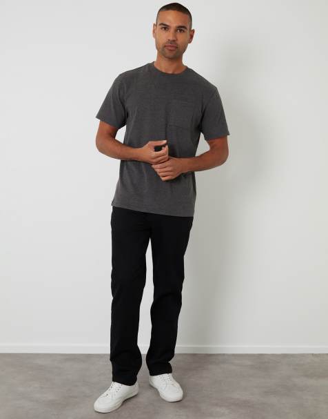 Threadbare Short sleeve marl t-shirt in charcoal