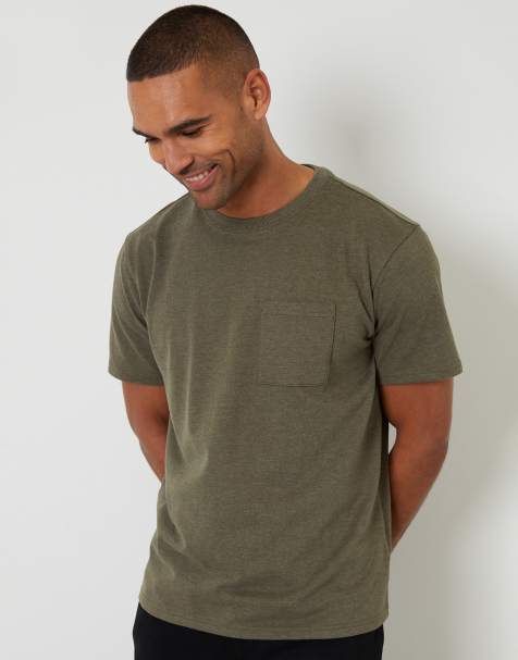 Threadbare Short sleeve marl t-shirt in khaki