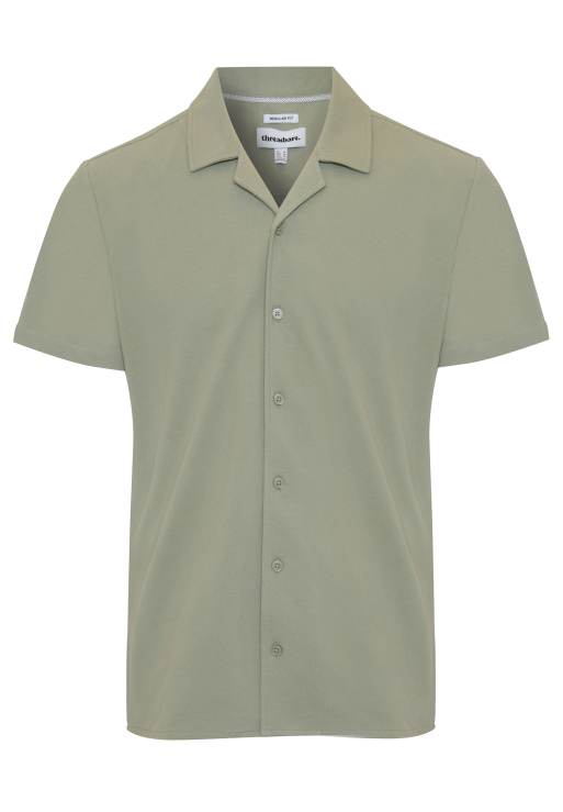 Threadbare short sleeve shirt in sage green, 2 of 4