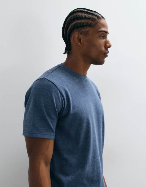 Threadbare short sleeve T-shirt in blue marl, 2 of 5