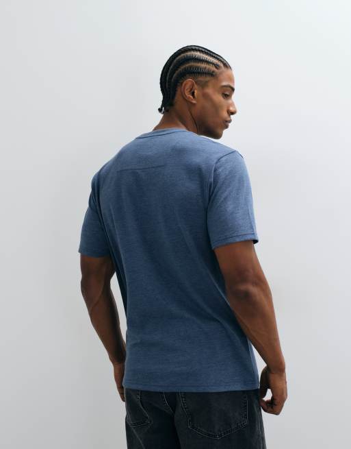 Threadbare short sleeve T-shirt in blue marl, 4 of 5