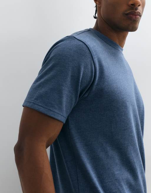 Threadbare short sleeve T-shirt in blue marl, 5 of 5