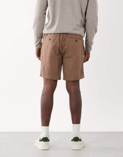 Threadbare – Shorts aus Leinenmix in Braun, 5 von 5