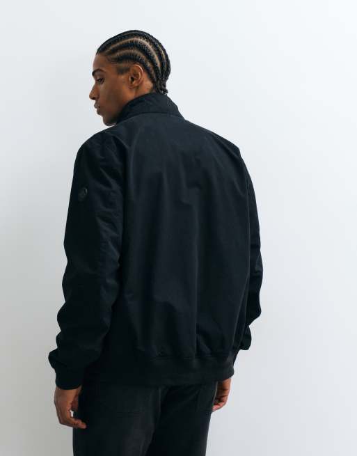 Threadbare Showerproof Microfibre Harrington Jacket in Black, 5 of 5