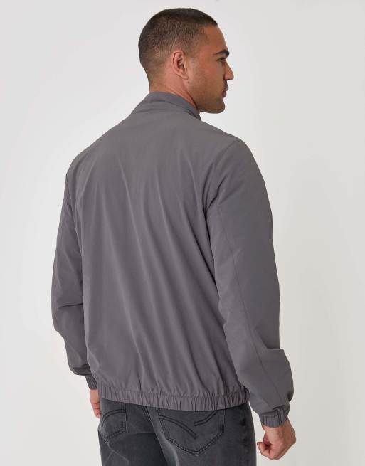 Threadbare Showerproof ripstop harrington jacket in slate grey, 4 of 4