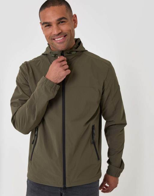 Threadbare Showerproof ripstop hooded jacket in khaki, 5 of 5