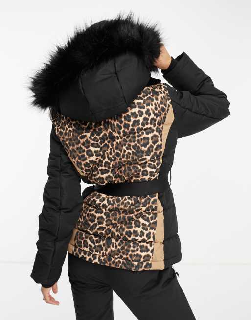 Fitted leopard clearance print coat