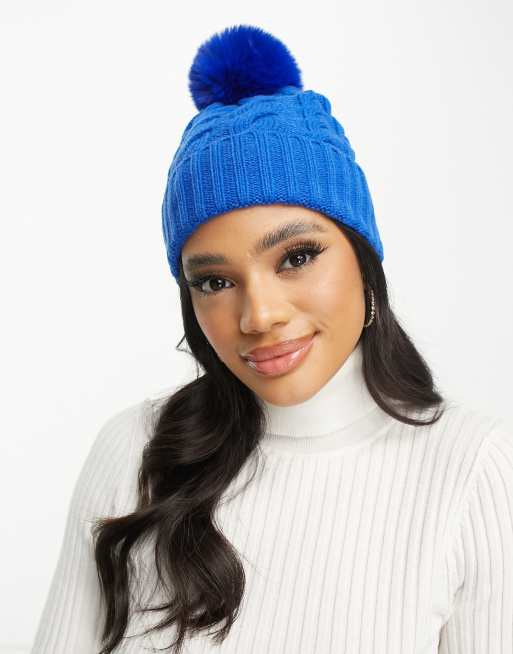 Bright blue hot sale bobble hat