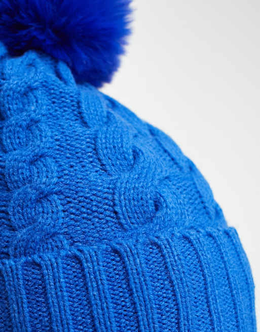 Threadbare Ski bobble hat in blue | ASOS