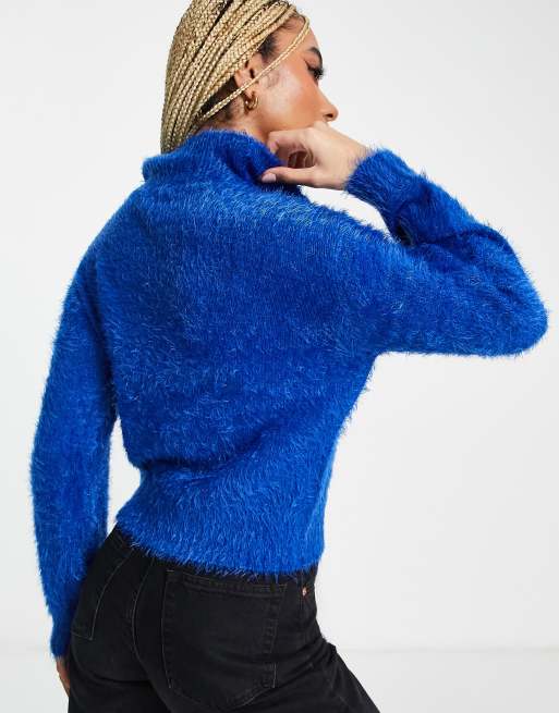 Zip up fluffy clearance jumper