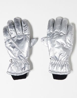 Threadbare Ski gloves in silver - ASOS Price Checker