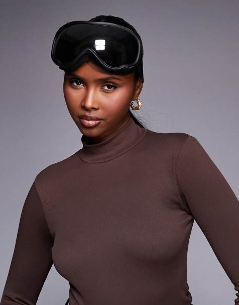 Threadbare Ski goggles in black with black frame - view 1