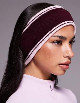 Threadbare Ski Headband In Burgundy