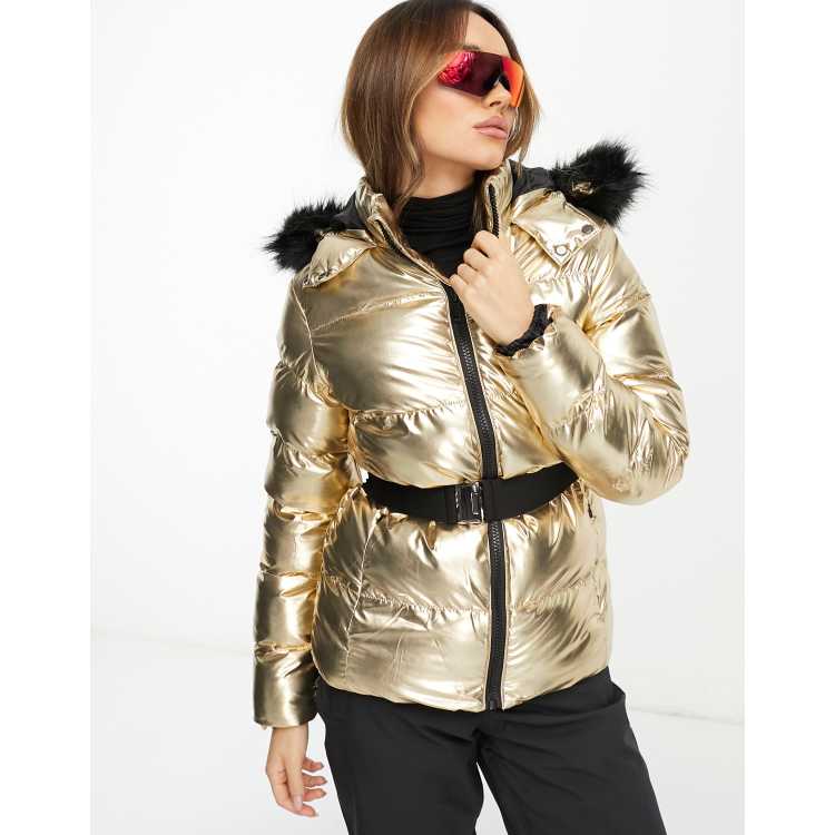 Gold ski jacket womens new arrivals