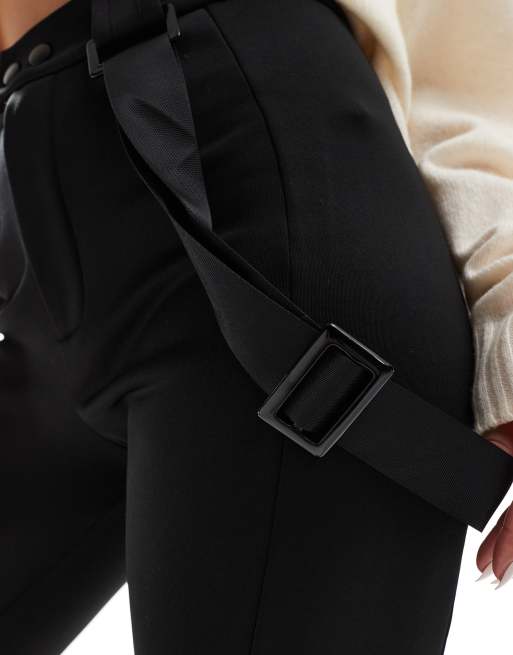 Threadbare – Ski – Hose in Schwarz mit weitem Schnitt und Hosenträgern, 4 von 5
