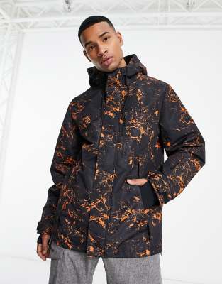 Orange and black hot sale ski jacket