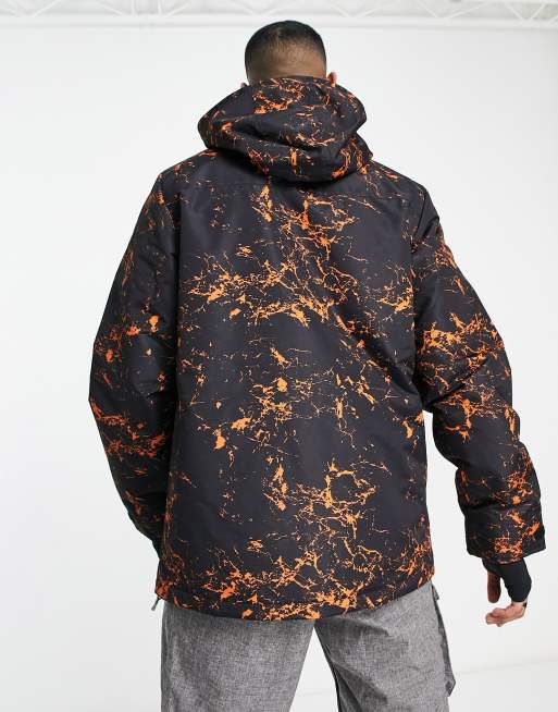 Black and orange ski jacket best sale