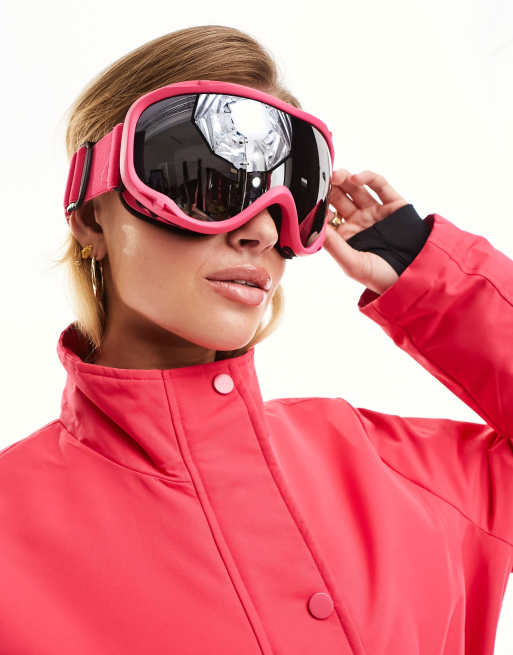 Threadbare Ski – Jaskraworóżowe gogle