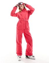 Threadbare Tall Ski belted jumpsuit in red