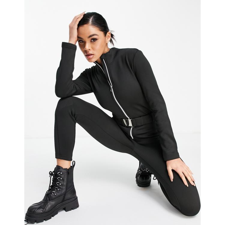 Threadbare Ski Jumpsuit in Schwarz ASOS