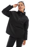 [Threadbare] Threadbare Ski overhead quarter zip jacket in black 6 Black