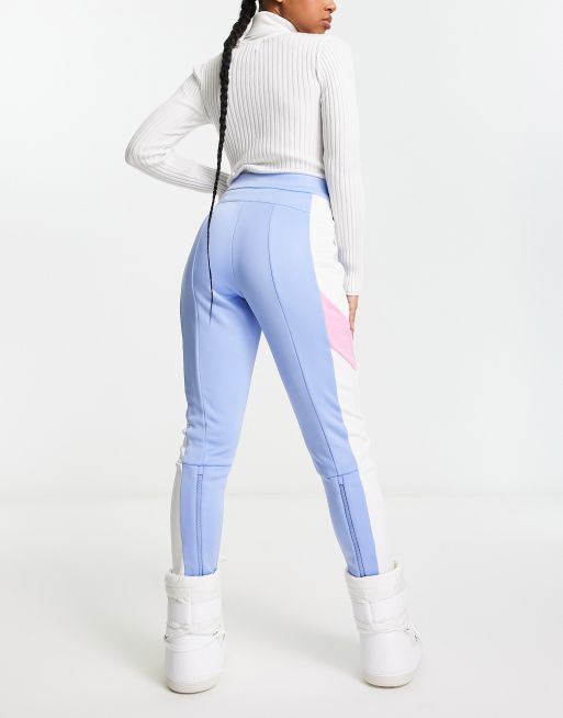 Threadbare Ski pants with panelling in pastel blue