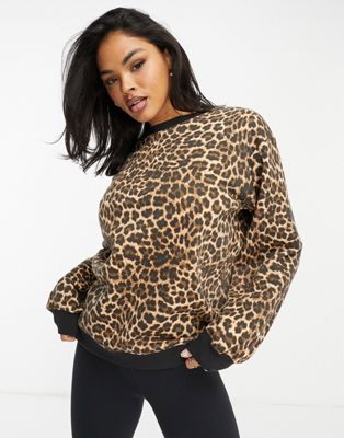 Threadbare Ski printed sweater in leopard - ASOS Price Checker