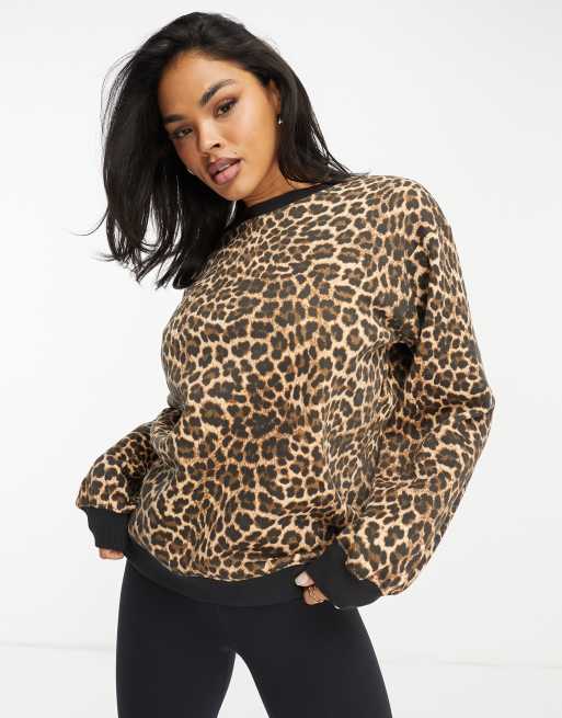 Asos leopard print jumper best sale