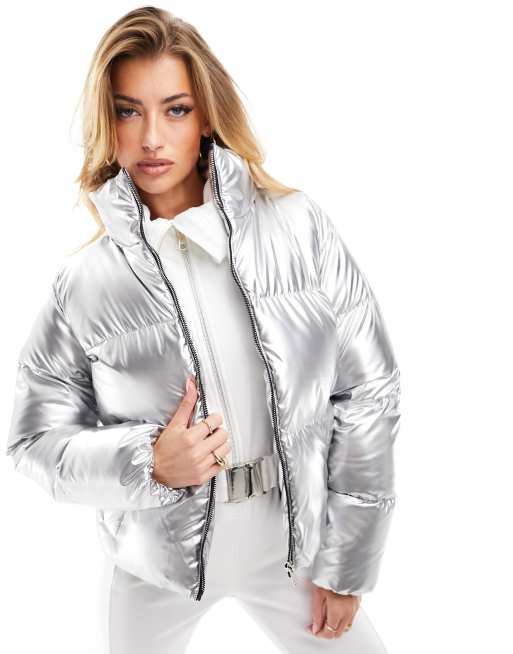 Silver on sale puff coat