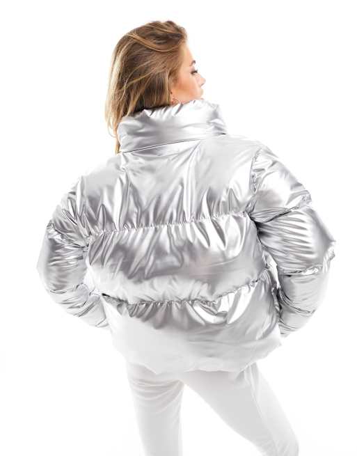 Silver sales shiny coat